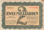 01705 Freital emergency money two billion marks 1923