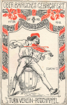 01705 Freital Potschappel Turnverein Gebirgsfest 1913 Künstlerkarte Blochwitz