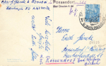 01720 Possendorf über Dresden A2 Landpoststempel o ca. 1955 auf AK Heringsdorf Usedom