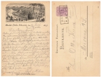 01847 Bastei Saxon Switzerland private postal stationery predecessor card o June 9, 1889