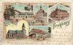 04654 Frohburg Bahnhof  Gruss aus Litho o 1899