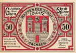 04680 Colditz, city emergency money, value 50 Pfg. * 1921