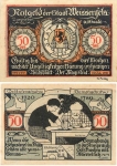 06667 Weissenfels emergency money 50 Pfg shoes soldiers boots 1921