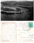 07368 Sopoten country postmark post office stamp o 27.6.1960 on postcard reservoir of the Bleioloch-Saaletalsperre