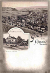 07407 Schwarza Saalbahn Rudolstadt Gasthaus zur Traube Litho * um 1890