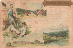 07629 Hermsdorf Sachsen-Altenburg Bahnhof Porzellanfabrik Litho o 1897