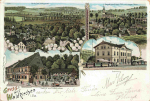 09437 Waldkirchen Sachsen Gasthof zum Eichhörnchen Bahnhof Litho o 1900