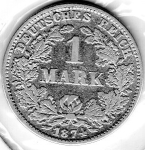 1 Mark 1874 G Imperial Silver Coin