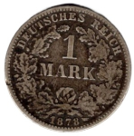1 Mark 1878 F Deutsches Kaiserreich Silbermünze