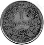 1 Mark 1880 A German Empire Silver Coin
