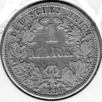 1 Mark 1893 A German Empire Silver Coin