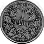 1 Mark 1898 A German Empire Silver Coin