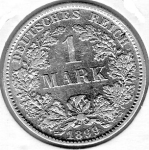 1 Mark 1899 F Deutsches Kaiserreich Silbermünze