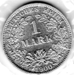 1 Mark 1900 E Deutsches Kaiserreich Silbermünze