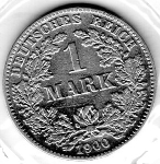 1 Mark 1900 G Deutsches Kaiserreich Silbermünze