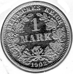 1 Mark 1902 J German Empire Silver Coin