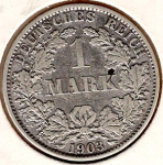 1 Mark 1903 A German Empire Silver Coin