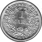 1 Mark 1903 D German Empire Silver Coin