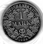 1 Mark 1903 D German Empire Silver Coin