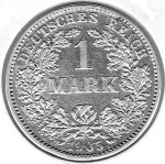 1 Mark 1905 D German Empire Silver Coin
