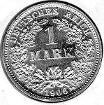 1 Mark 1906 A German Empire Silver Coin