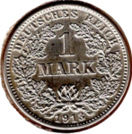 1 Mark 1913 J Deutsches Kaiserreich Silbermünze