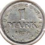 1 Mark 1924 A Weimar Republic
