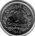 1 Reichsmark 1933 G Third Reich