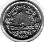 1 Reichsmark 1936 G Drittes Reich