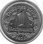 1 Reichsmark 1937 D Drittes Reich