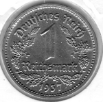 1 Reichsmark 1937 J Drittes Reich