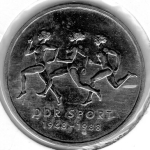 10 East German Marks 1988 40th Anniversary of the East German Sports Federation