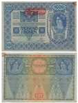 One thousand crowns 1000 Austria Hungarian Bank January 2, 1902 GERMAN AUSTRIA