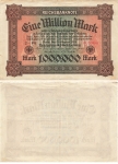 1000000 Mark Reichsbanknote 20. Februar 1923 RO85a DEU-96a 