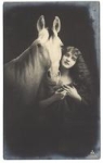 Woman with horse circa 1918
