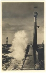 Warnemunde pier with lighthouse * approx. 1920