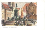Nuremberg Neptune Fountain artist card Kley, o July 21, 1929