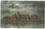 Ohio Cleveland Lifing Station at night o ca. 1910