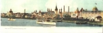 Dusseldorf exhibition 1902 double folding card with gunboat Panter, *