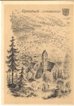72275 Alpirsbach Black Forest artist card Ludwig Schäfer-Grohe *ca. 1950