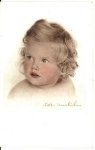 Children's head, artist card Lotte Herrlich Series 226/3, gebr. circa 1930
