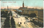 Kobenhavn Vesterbros Passage, August 17, 1911 (colored franking)
