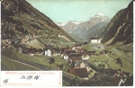 Wassen und die Windgaelle mit Gotthardbahn * ca. 1900