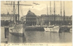 Le Havre the port with sailing ship o 20.5.1908