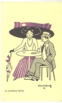 Lady with hat, Le Chapeau-Tente, signed artist card * approx. 1908