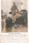 the cousin on vacation military WW1 artist card Wenneberg B. W. ebr. 1914