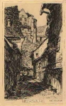 88709 Meersburg Bodensee Hexengaessle artist card Hans Kaesbauer * approx. 1930