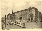 44770 Bochum town hall with tram, o 15.3.1954