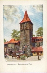 Nuremberg Tiergartner Tor artist card Kley gebr. circa 1910