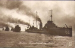 deutsche Hochsee Torpedoboote in Fahrt (u.a. V 62) o 7.1.1915